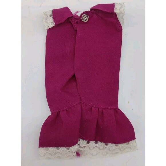 Vintage 1984 Mattel My First Barbie Easy On Fashion #7920 Maroon Dress 1980s 80s - Picture 4 of 7